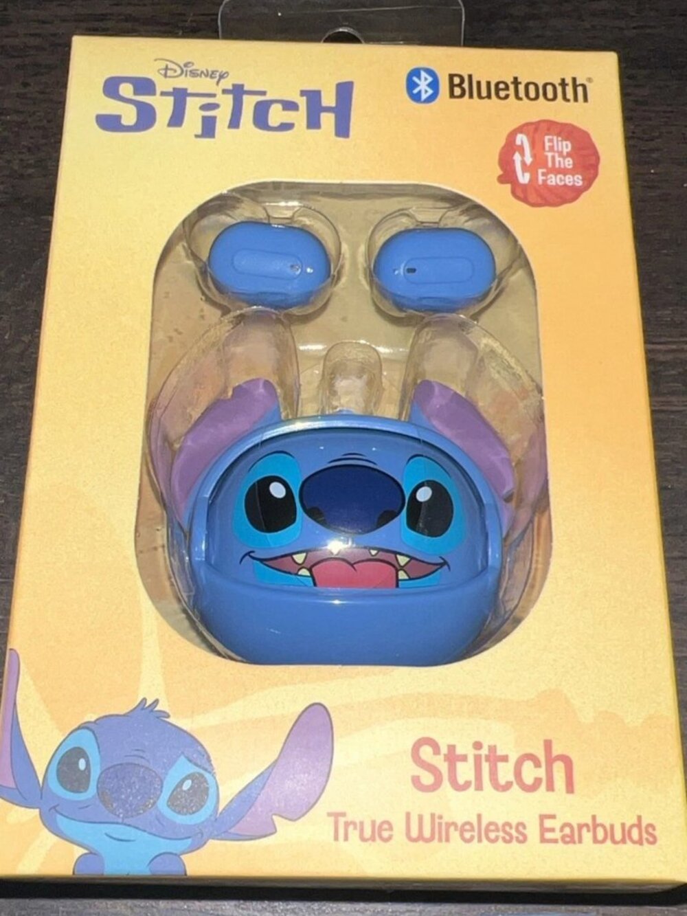 Disney Stitch True Wireless Earbuds Bluetooth Flip The Faces_ Brand New In Box